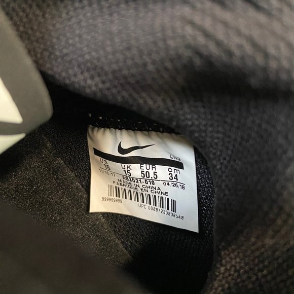 Men's Nike Vapor Untouchable Pro 3 Football Cleats Black AO3021-010 Size 16 NEW - Picture 7 of 7